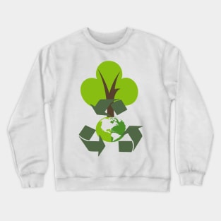 Environmental Friendly Green Eco Recycle Reuse Crewneck Sweatshirt